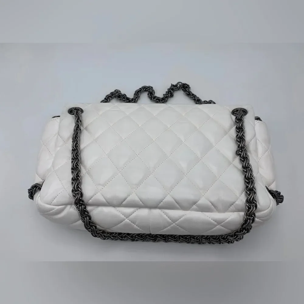 Chanel Moscow Kremlin  Cream Quilted Shoulder Bag with Iconic CC Closure